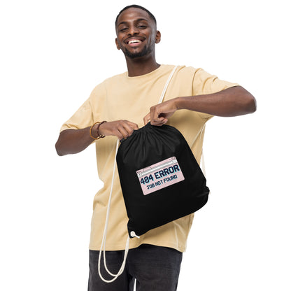 404 Error Drawstring Bag